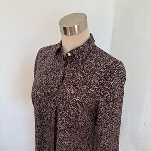 J. Crew Dark Navy Patterned Button Down Shirt